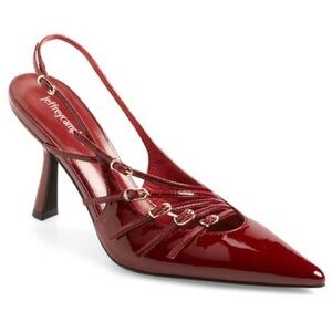 Jeffrey Campbell Women's Red Patent Slingback Pumps in Size 11